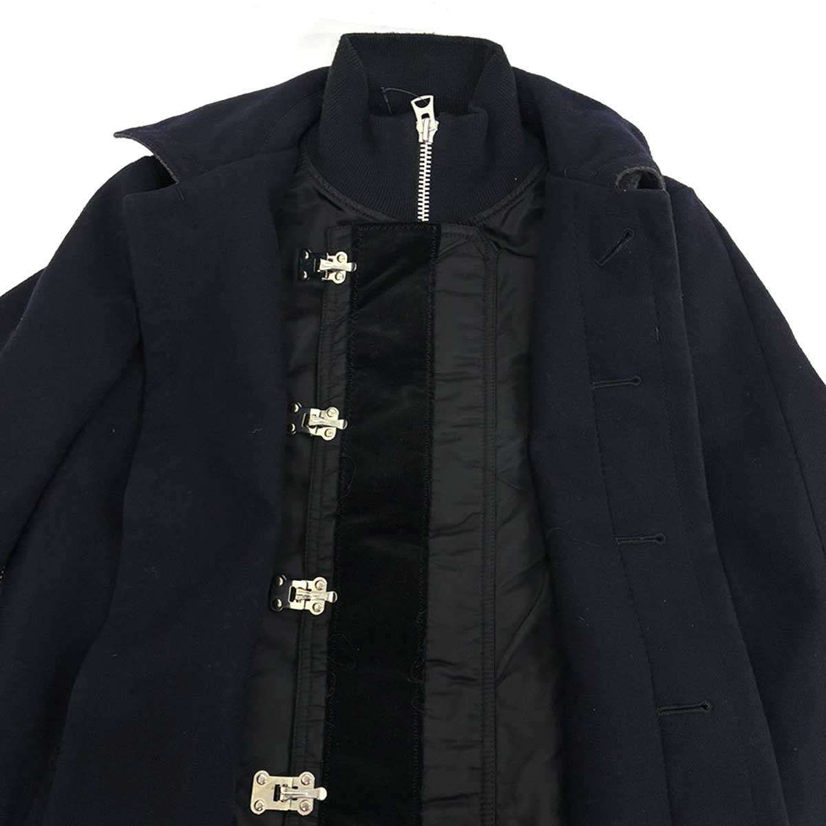 み*ん様 sacai メルトンドッキングコート 18AW sacai サカイ 18AW ウールメルトンドッキングコート 18-01818M