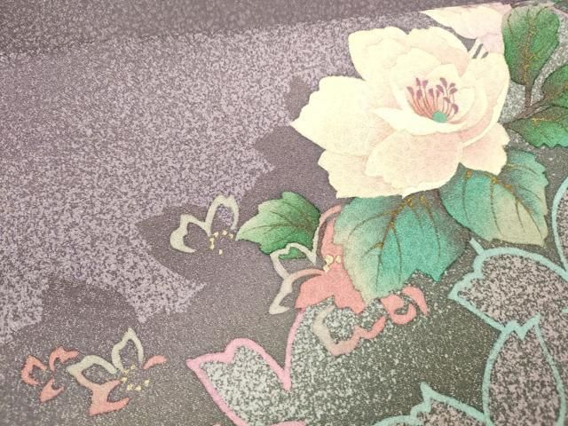  平和屋着物 太鼓柄袋帯 草花文 金彩 銀通し地 正絹 cm 袋帯 帯