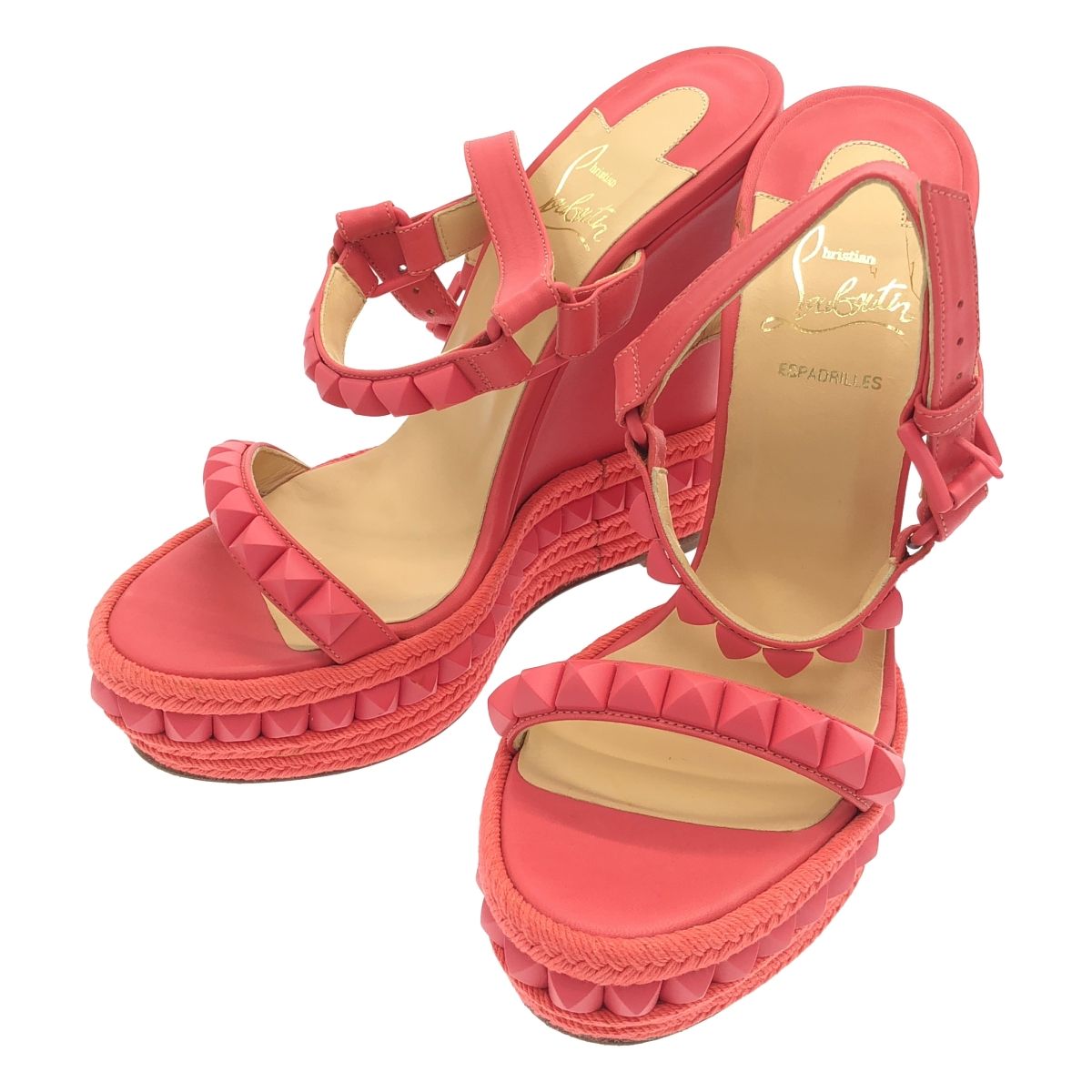 Christian Louboutin クリスチャンルブタン Cataclou カタクロウ ウェッジソールサンダル ピンク 37