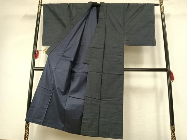 平和屋着物 男性 本場大島紬 アンサンブル 長襦袢 袷 セット 亀甲絣 正絹 fy