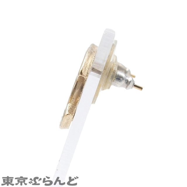 シャネル CHANEL ピアス ライトゴールド メタル ココマーク ホログラム コスチュームジュエリー B 12 P レディース