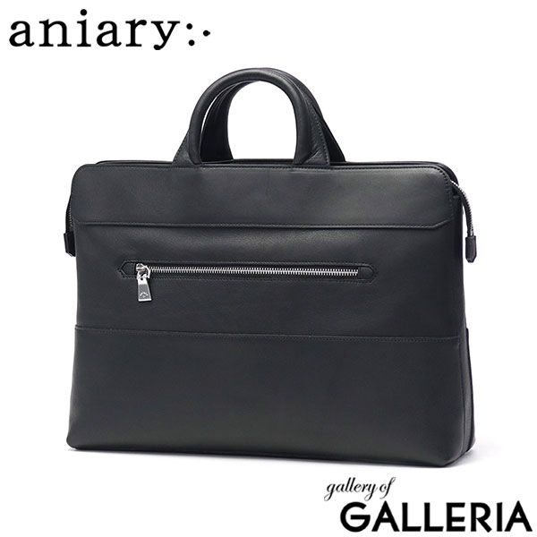 [Authorized Dealer] Aniary Briefcase, Genuine Leather, Men's, Women's, Aniary Leather Leather Bag, Business Bag, Freestanding, Lightweight, Thin, Zippered, Made in Japan, B4 Artisan Leather, Artisan Leather, Brief 36-01000