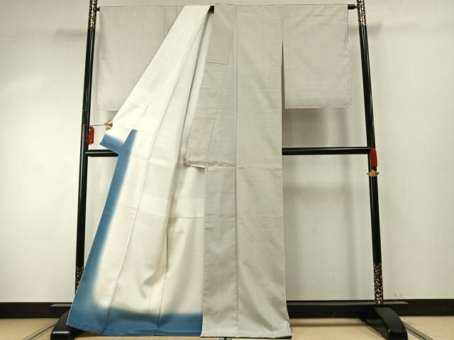 平和屋着物○本場大島紬 アンサンブル 白大島 100亀甲 総詰め 正絹