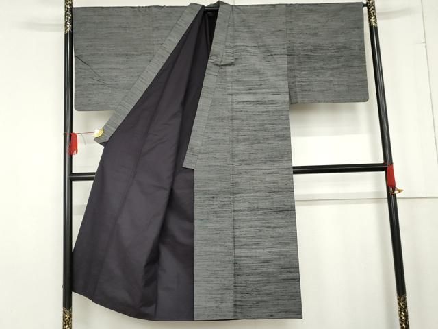 平和屋着物 男性 紬 アンサンブル 長襦袢 袷 セット 横段文 正絹 cs