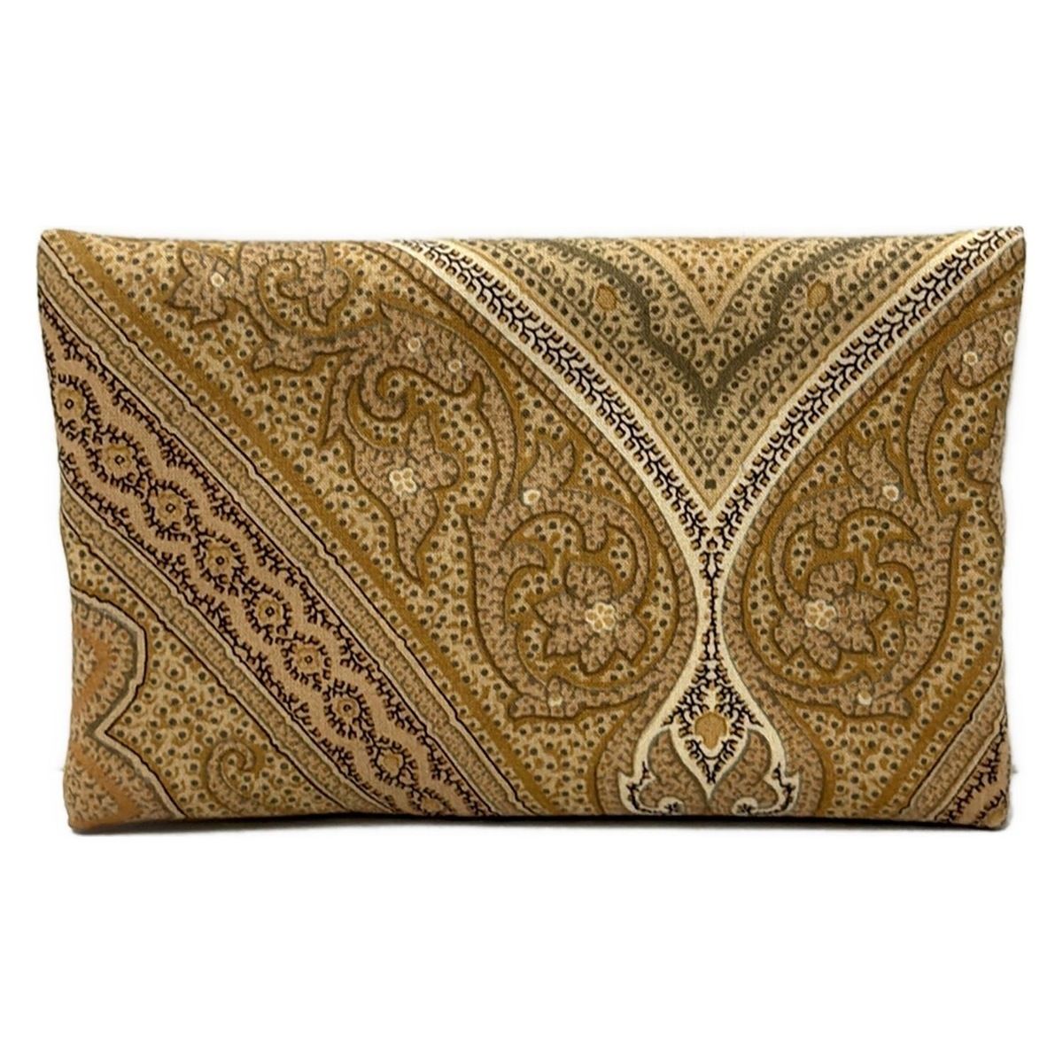 ETRO エトロ 小物入れ - ベージュ×ライトブラウン×マルチ ポケットティッシュ入れ コットン レザー