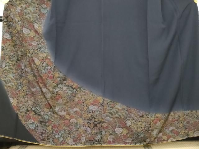  平和屋着物 訪問着 松竹梅花文 暈し染め 丹後ちりめん やまと金ラベル 反端付き 正絹 cs 訪問着 付け下げ 着物