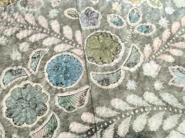  平和屋着物 訪問着 辻が花 絞り 暈し染め 銀通し地 正絹 yc 訪問着 付け下げ 着物