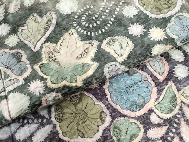 暈し染め 銀通し地