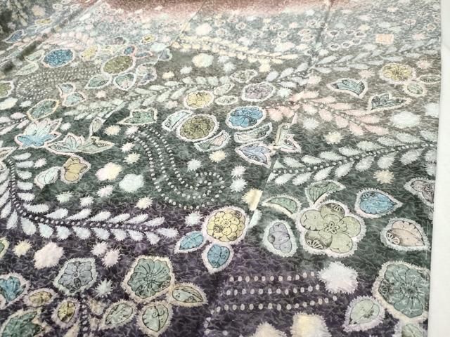 暈し染め 銀通し地