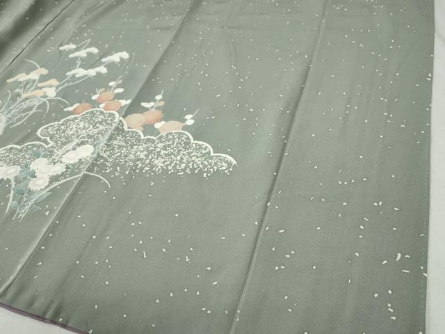 雲取り松竹梅風景文 金糸