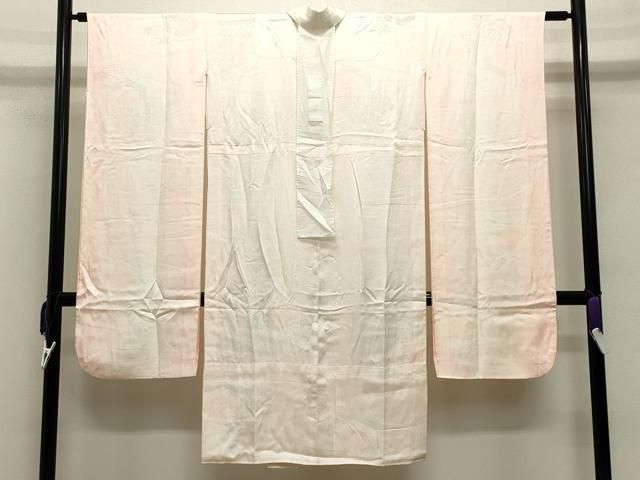  平和屋着物 振袖用長襦袢 無双仕立て 流水亀甲花地紋 暈し染め 半衿刺繍 正絹 gh 長襦袢 長襦袢 半襦袢