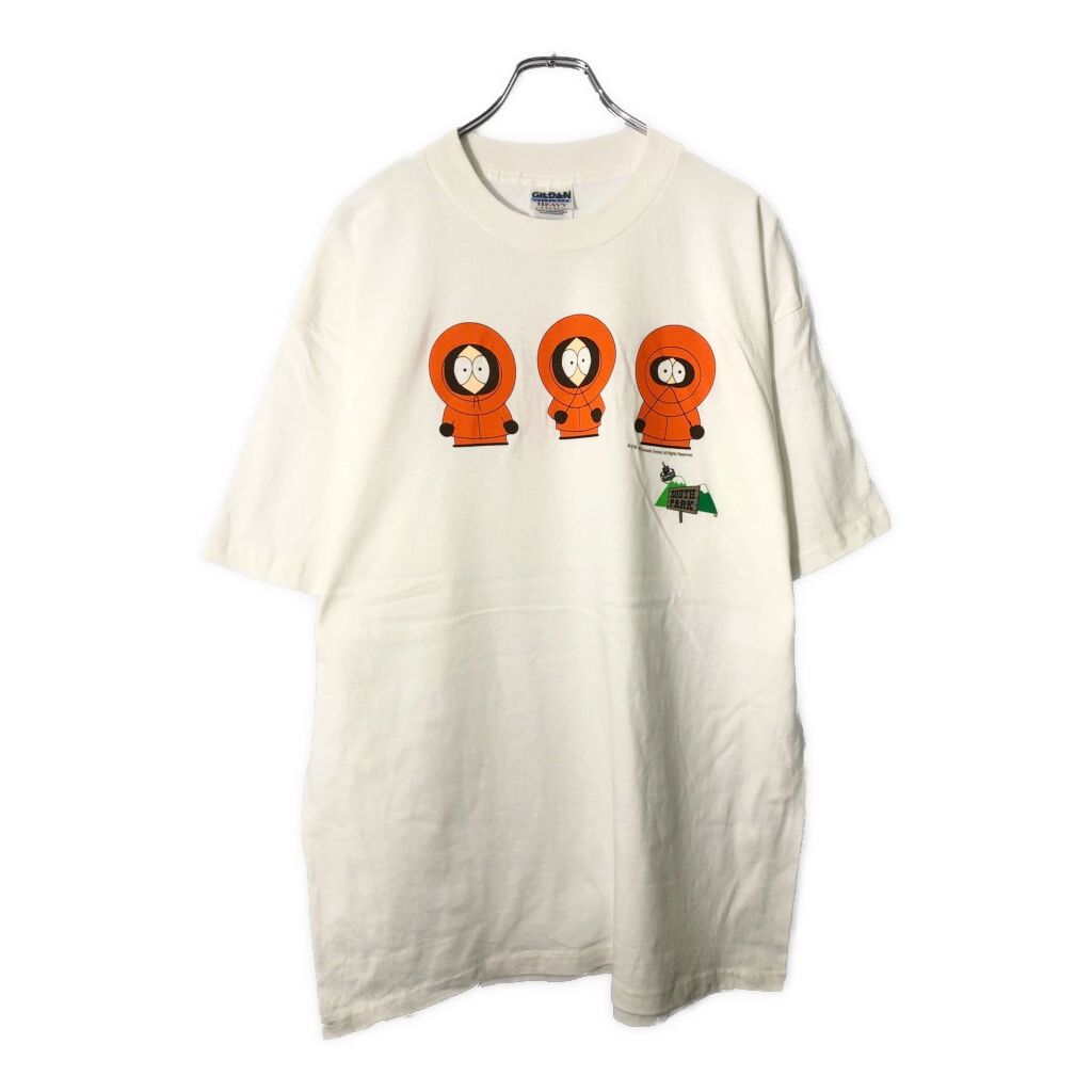 90年代 SOUTH PARK サウスパーク Ｔシャツ アニメ キャラクター ホワイト メンズ XL 古着 V 8964