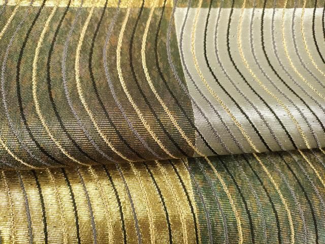  平和屋着物 染色作家 草野一騎 六通柄袋帯 流水文 金銀糸 引箔 正絹 cm 袋帯 帯