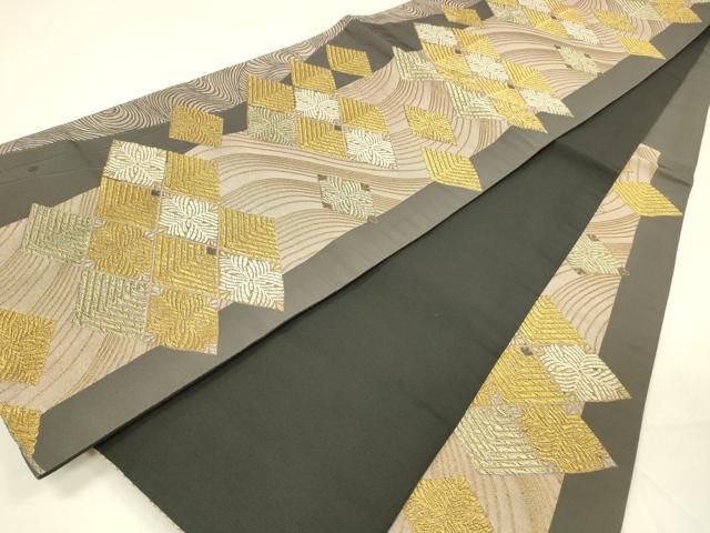  平和屋着物 六通柄袋帯 流水菱文 金銀糸 cm 袋帯 帯