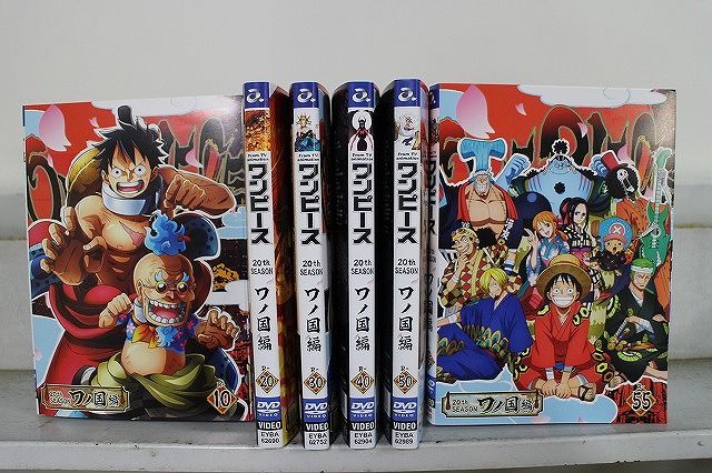 DVD ONE PIECE ワンピース 20 th ワノ国編 全55巻 ケース無し発送 レンタル落ち ZX 1663