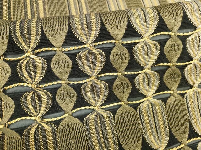 絹 袋帯☆【ひなや工房 くむ・あむ・おる】伊豆蔵明彦 唐組 金糸×紫 お太鼓柄 平和屋着物○ひなや工房 くむ・あむ・おる 伊豆蔵明彦 唐組 太鼓柄袋帯