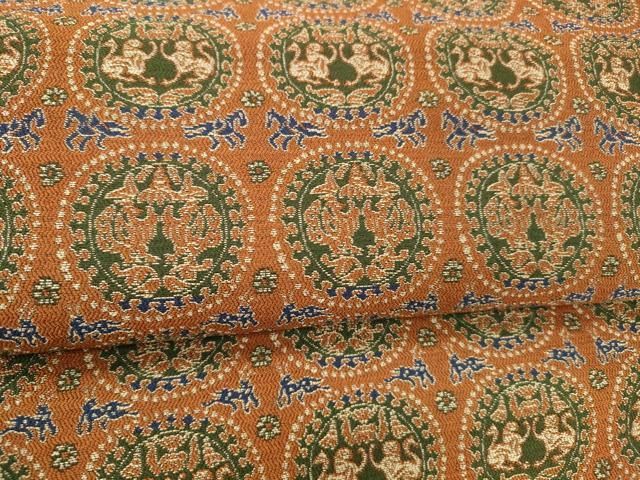  平和屋着物 全通柄九寸名古屋帯 円文白虎朱雀錦 正絹 cm 名古屋帯 帯