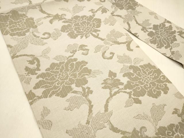 平和屋着物 九寸名古屋帯 花唐草文 やまと誂製 正絹 cm