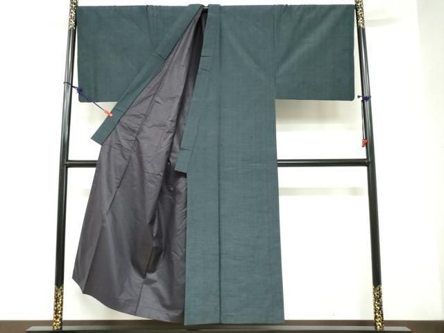 平和屋着物 男性 紬 百入茶色 キングサイズ 正絹 ud