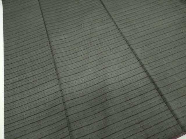 平和屋着物○インド・アッサム 野蚕糸 手織 ムガシルク 横段文 正絹