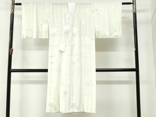 平和屋着物 長襦袢 無双仕立て 絞り 縞 舞桜地紋 暈し染め 正絹 yc