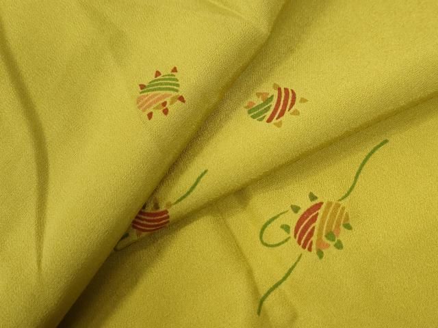 平和屋着物 長襦袢 無双仕立て 糸巻き文 正絹 yc