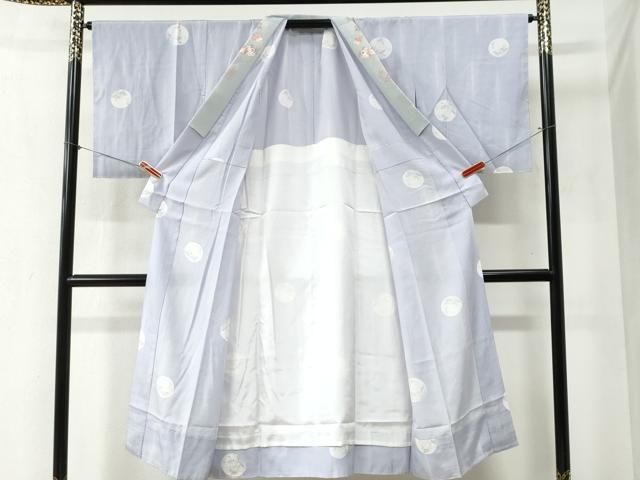 平和屋着物●長襦袢　無双仕立て　草花丸文　半衿刺繍　正絹　逸品　未使用　CABB4004yc 平和屋着物○長襦袢 無双仕立て 草花丸文 半衿刺繍 正絹 逸品 未使用