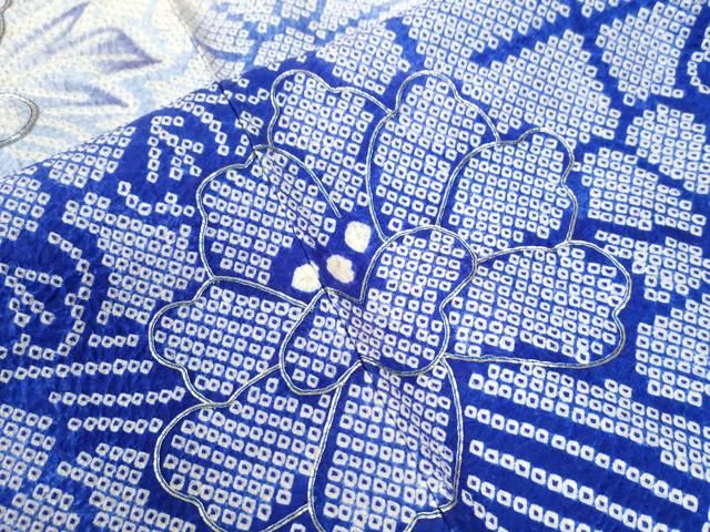 平和屋着物○豪華振袖 総絞り 駒刺繍 牡丹花文 暈し染め 正絹 逸品