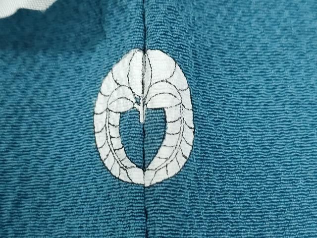  平和屋着物 上質な色無地 縹色 鬼しぼ縮緬 正絹 yc 色無地 着物