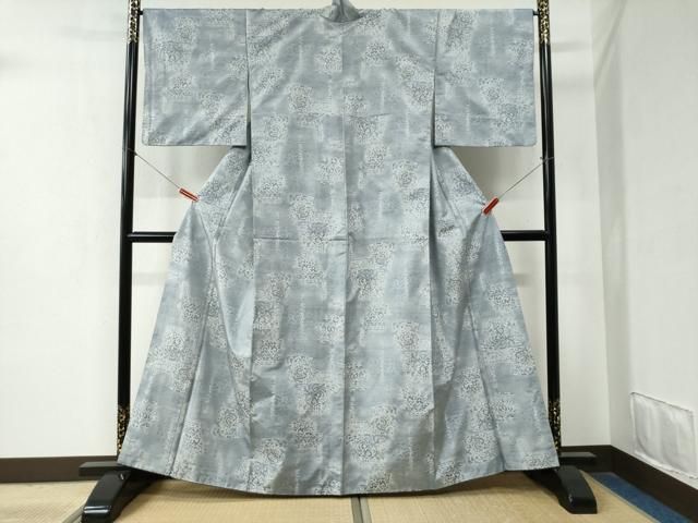 平和屋着物●本場大島紬　白大島　7マルキ　花車吉祥間道　総絣　正絹　逸品　CABA8141ut 平和屋着物○本場大島紬 白大島 7マルキ 花車吉祥間道 総絣