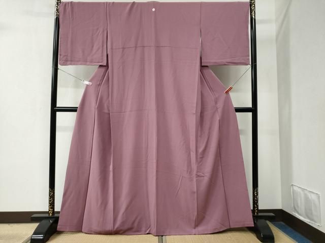 平和屋着物 上質な色無地 長春色 正絹 yc