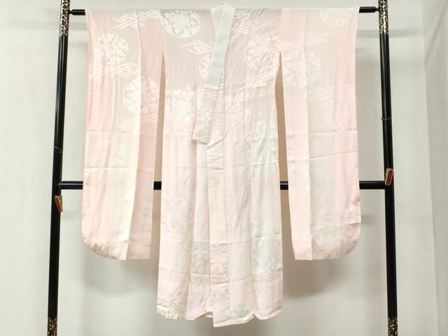 平和屋着物 振袖用長襦袢 無双仕立て 花唐草地紋 暈し染め 正絹 yc