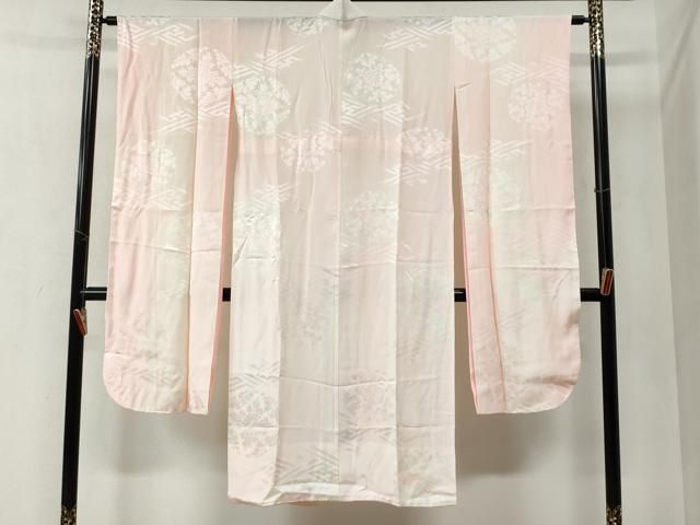 平和屋着物 振袖用長襦袢 無双仕立て 花唐草地紋 暈し染め 正絹 yc