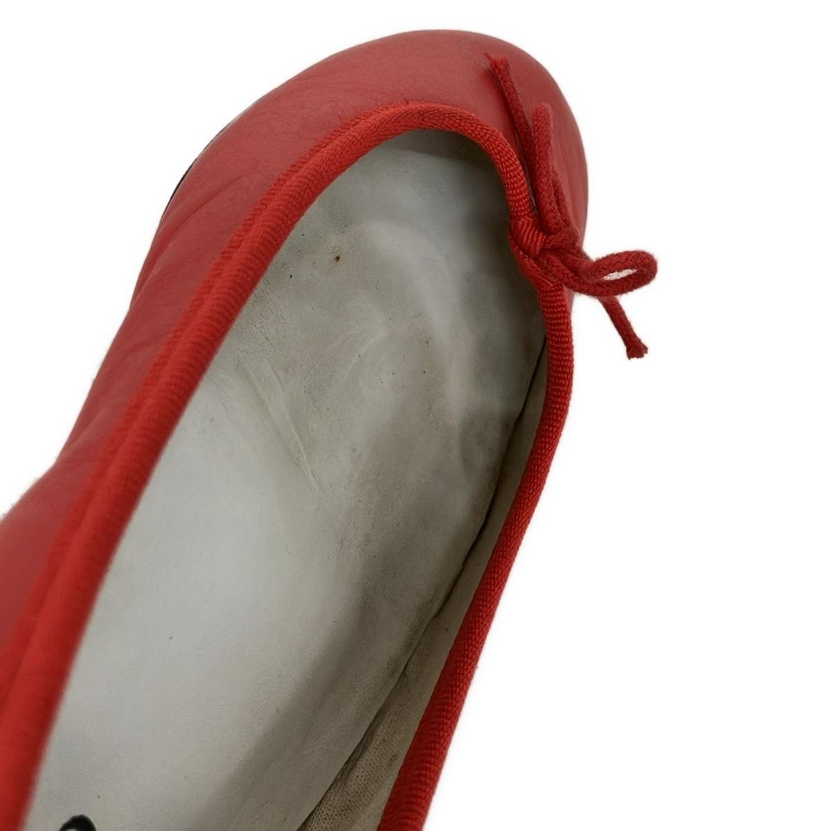  repetto レペット フラットシューズ 38 レディース - レッド レザー フラットシューズ バレエシューズ パンプス