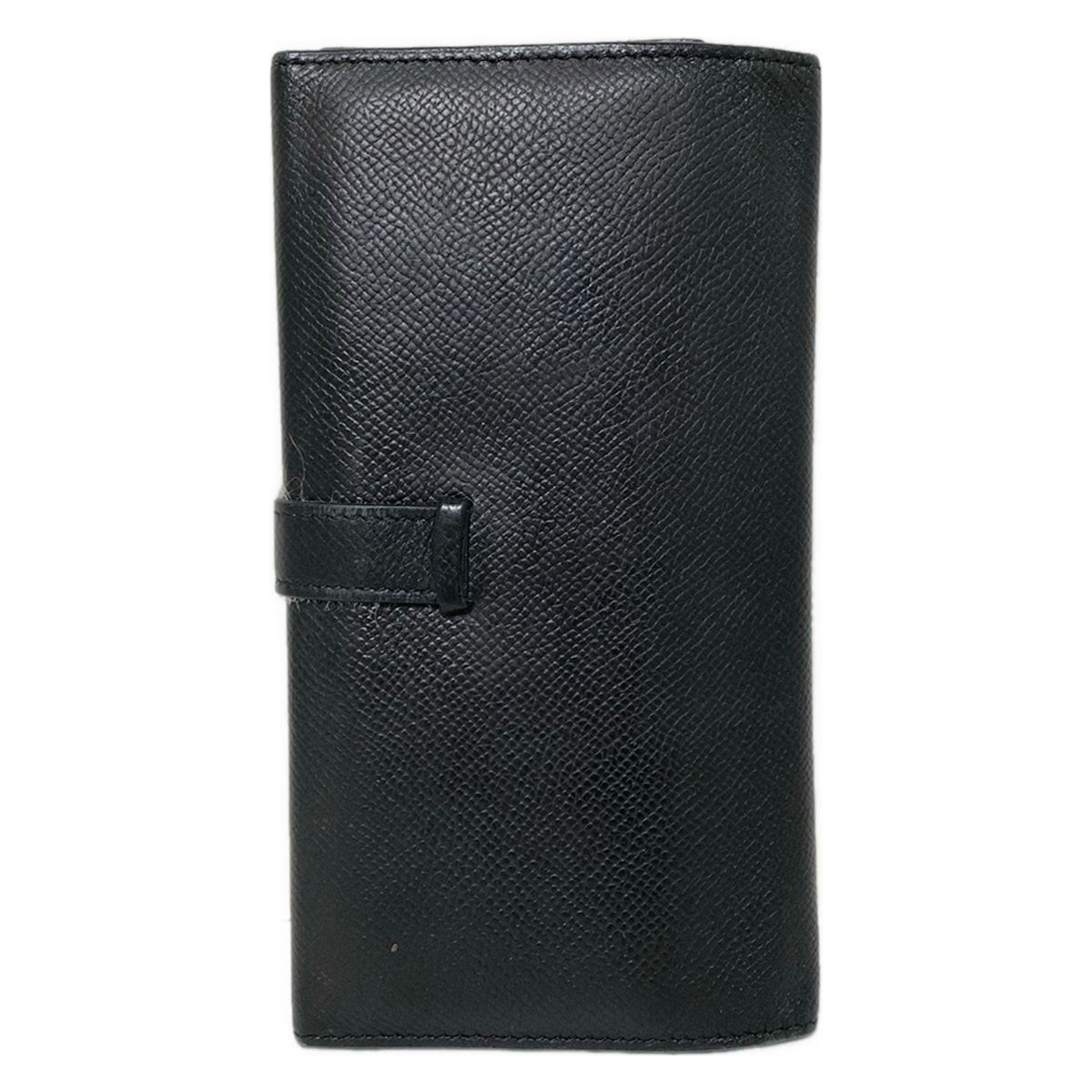 HERMES エルメス 長財布 ベアンデュプリ 黒 金具 ゴールド金具