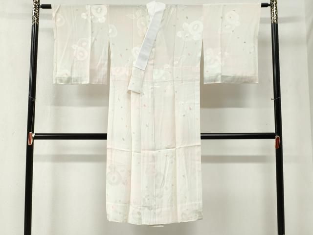 平和屋着物 長襦袢 無双仕立て 椿地紋 正絹 yc