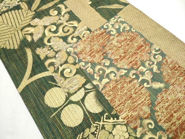 色紙重ね草花文 金糸