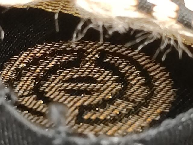  平和屋着物 六通柄袋帯 唐織 鳳凰枝垂れ桜文 黒地 金糸 正絹 hy 袋帯 帯