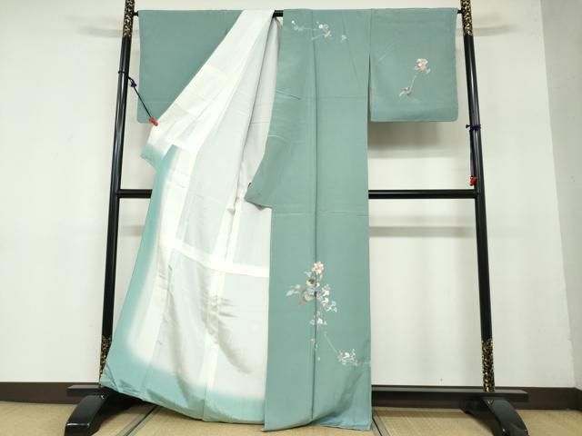 平和屋着物 訪問着 友禅 作家物 草花文 正絹 ud