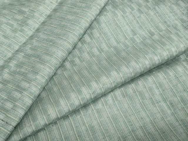 平和屋着物 上質な紬 市松綾織 変わり格子文 正絹 ud