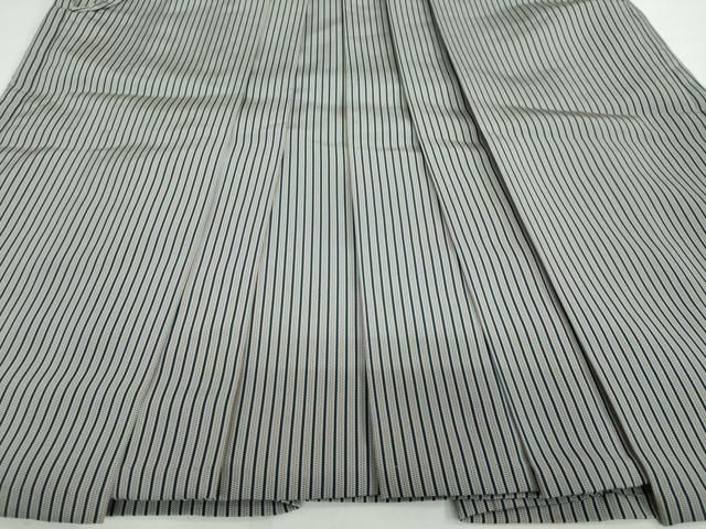 平和屋着物 男性 馬乗り袴 古代扇寿来 縞 正絹 ud