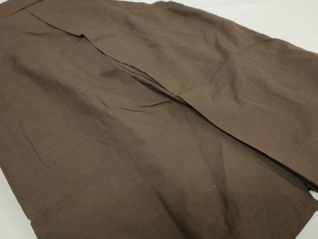  平和屋着物 男性 馬乗り袴 紬地 赤墨色 正絹 ud 袴 着物 浴衣