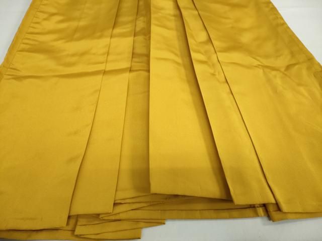 平和屋着物 男性 馬乗り袴 山吹茶色 正絹 ud