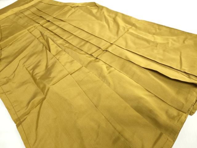 平和屋着物 男性 馬乗り袴 黄唐茶色 正絹 ud