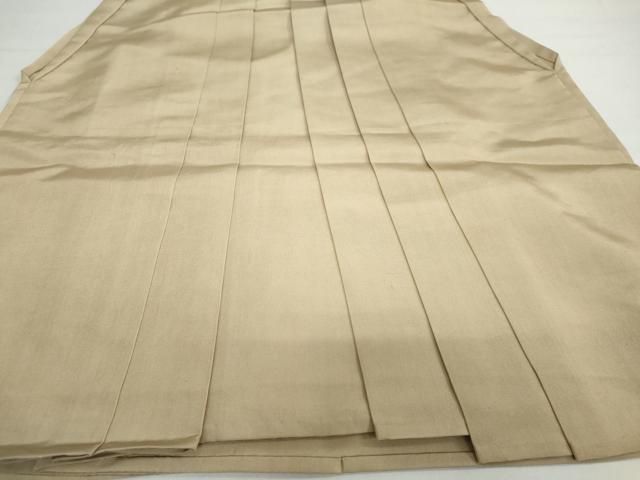 平和屋着物 男性 馬乗り袴 白橡色 正絹 ud