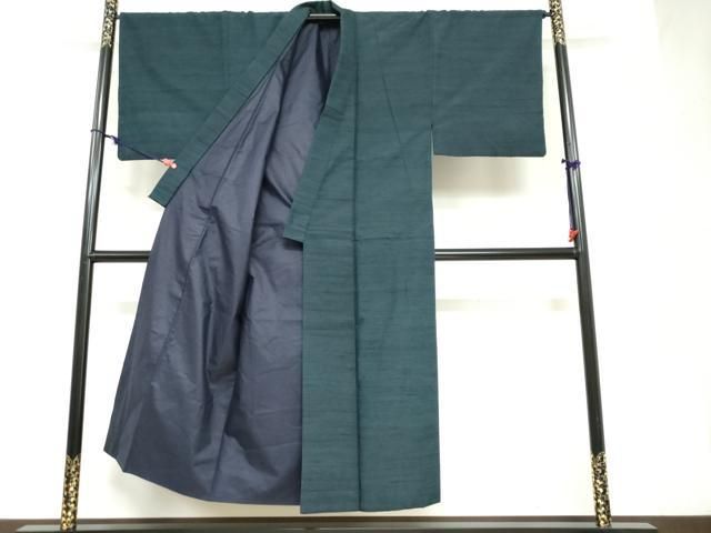 平和屋着物 男性 紬 百入茶色 正絹 ud