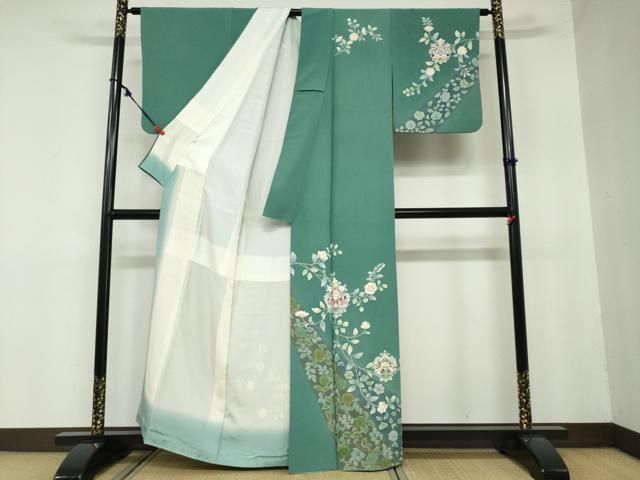 平和屋着物 訪問着 洋花文 正絹 ud