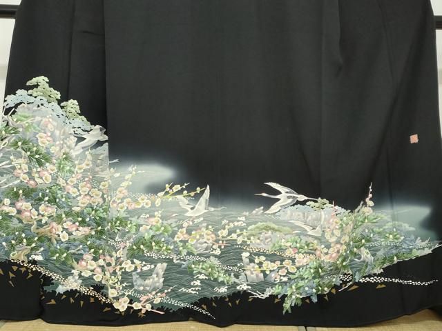 流水飛鶴樹林文