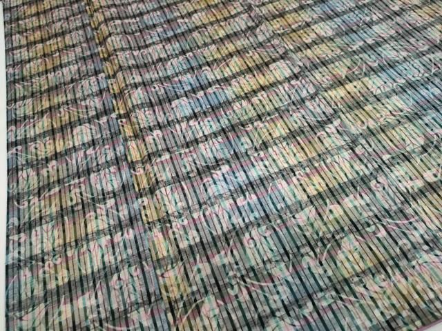 上質な紬 蔦の葉文