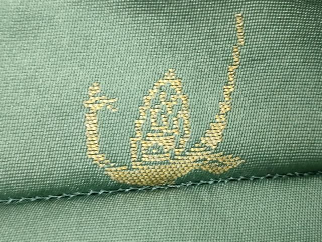  平和屋着物 西陣 白綾苑大庭 六通柄袋帯 唐織 渡船 草花文 金糸 正絹 dy 袋帯 帯